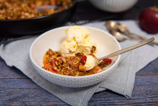 Balsamic Strawberry and Apple Crumble