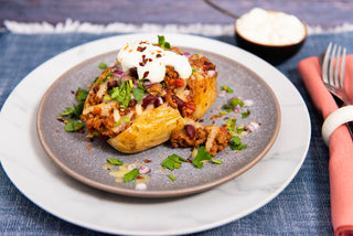 Aged Black Garlic Chilli Baked Spud