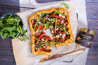 Aged Black Garlic Spring Vegetable Galette