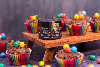 Black Garlic & Choc Coconut Cupcakes