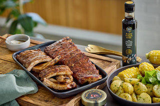 AGED BLACK GARLIC AND CHERRY GLAZED RIBS