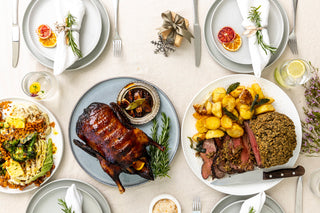 Festive Roast Duck with Aged Black Garlic and Spiced Cherry Glaze