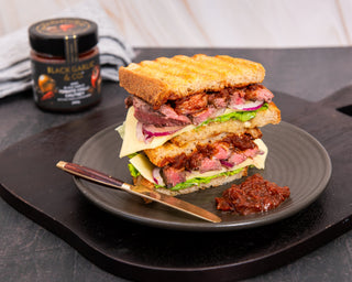 Steak Sandwich with Black Garlic Chilli Chutney