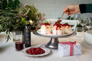 Balsamic Strawberry Pavlovas