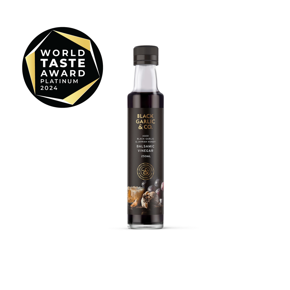 Aged Black Garlic & Jarrah Honey Balsamic Vinegar 250ml