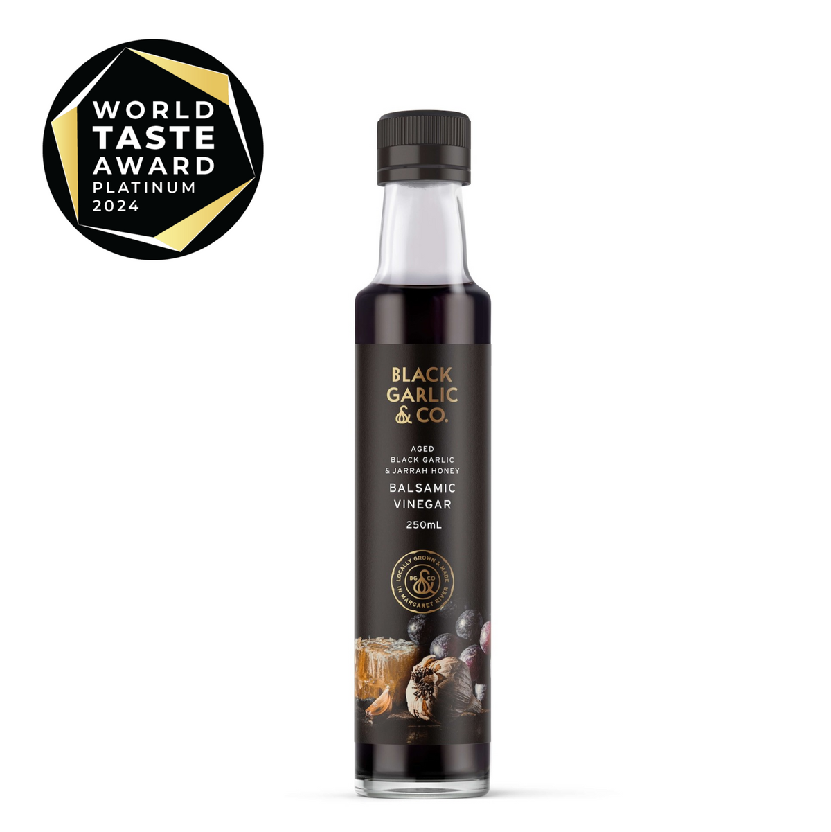 Aged Black Garlic & Jarrah Honey Balsamic Vinegar 250ml